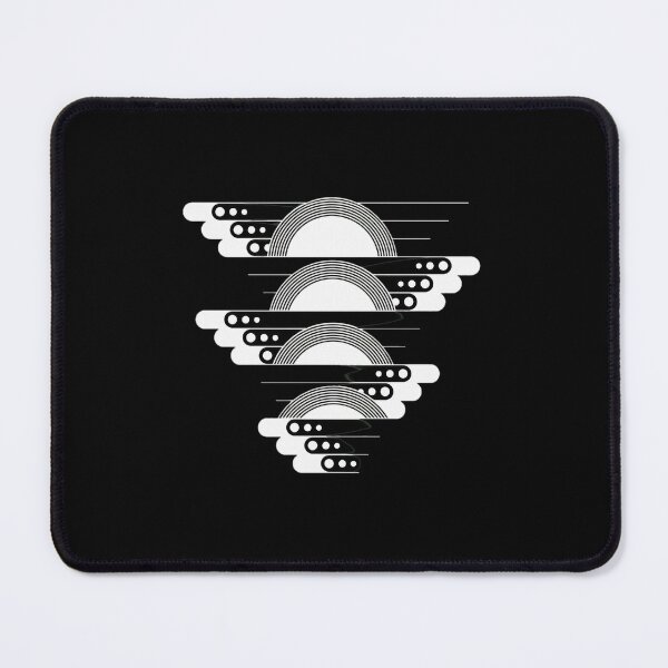 Item preview, Abstract Geometric Repeating Waves with Circles designed and sold by helencacu.