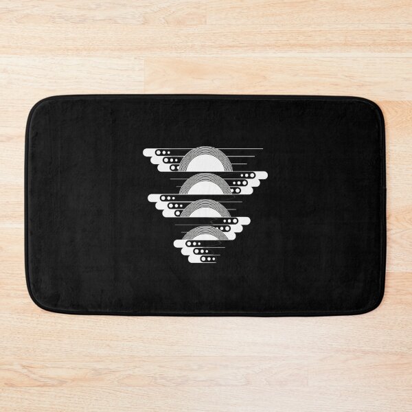 Item preview, Abstract Geometric Repeating Waves with Circles designed and sold by helencacu.