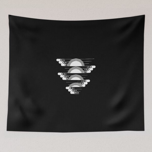 Item preview, Abstract Geometric Repeating Waves with Circles designed and sold by helencacu.