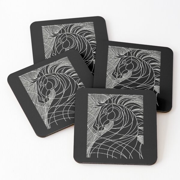 Item preview, Abstract Horse Head Line Art designed and sold by fetzrolfs.