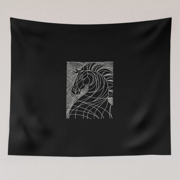 Item preview, Abstract Horse Head Line Art designed and sold by fetzrolfs.