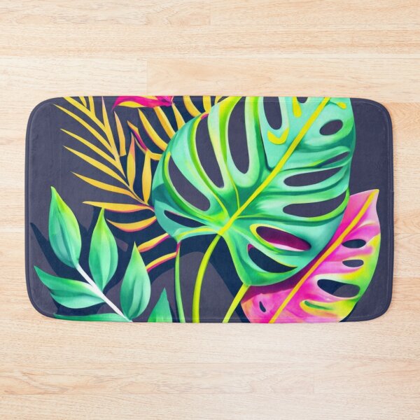 Item preview, Lime Monstera and Golden Palm Leaves designed and sold by BeachWhisper.