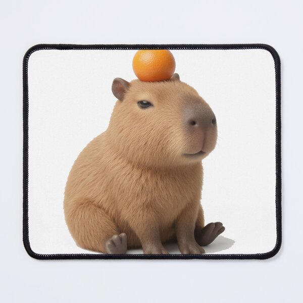 Item preview, Calm Capybara and Orange Friend designed and sold by meghnad.