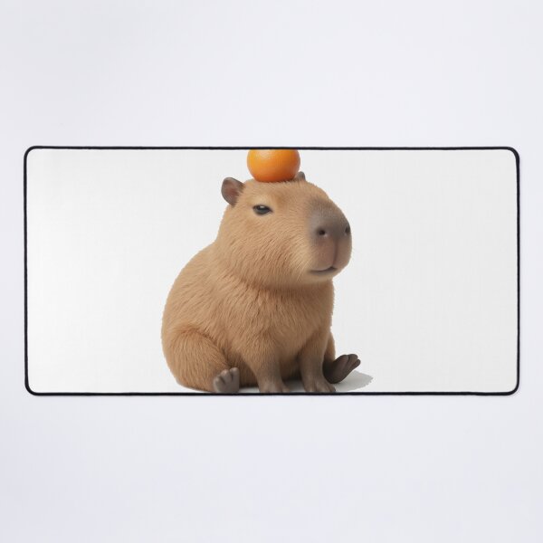 Item preview, Calm Capybara and Orange Friend designed and sold by meghnad.