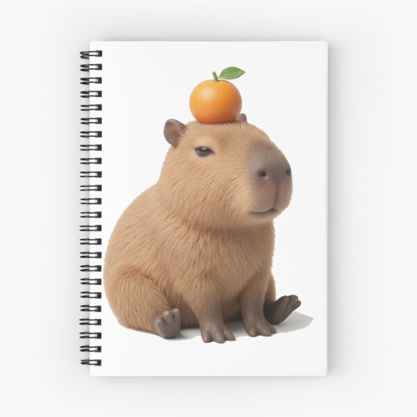 Item preview, Calm Capybara and Orange Friend designed and sold by meghnad.