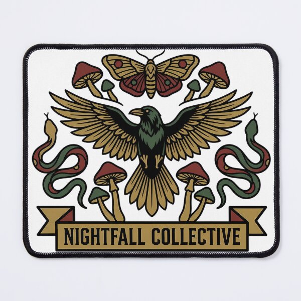Item preview, Nightfall Collective Raven Moth Occult Illustration designed and sold by iwzzuel.