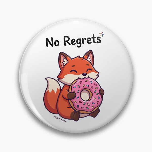 Item preview, No Regrets Cute Fox Donut Lover designed and sold by NzrProcreate.