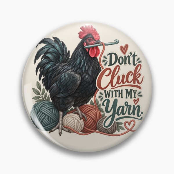 Item preview, Funny Chicken Crochet Design | Yarn Lover Farmhouse Graphic designed and sold by SASS-Crochet.