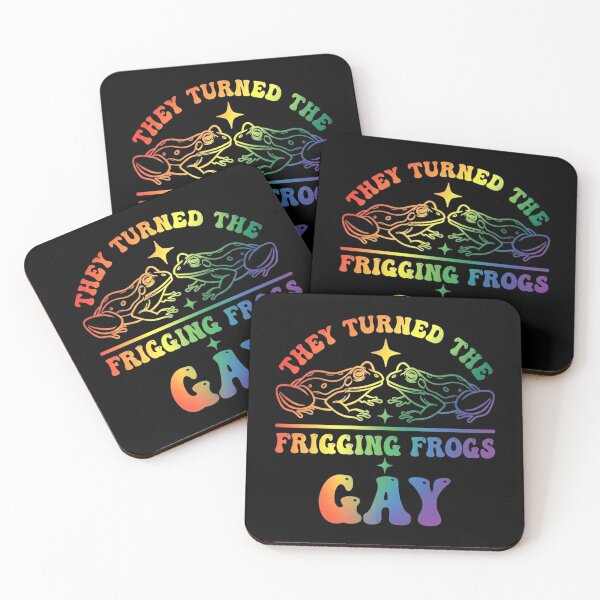 Item preview, They Turned the Frigging Frogs Gay Rainbow Pride Humor designed and sold by MiALopezArt.