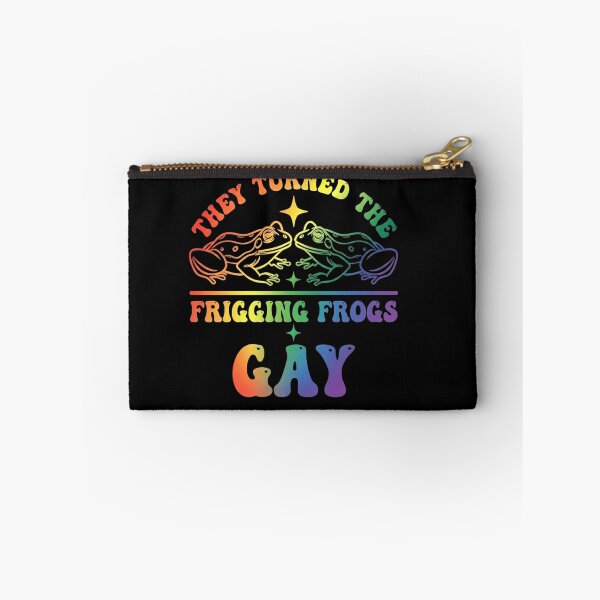 Item preview, They Turned the Frigging Frogs Gay Rainbow Pride Humor designed and sold by MiALopezArt.