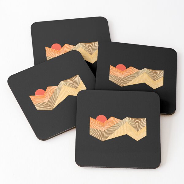 Item preview, Abstract Mountain Sunset Line Art Design designed and sold by wyrichbosle.
