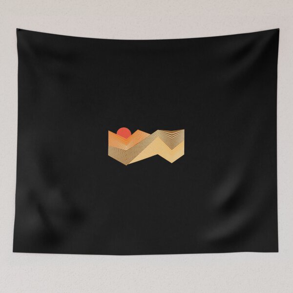 Item preview, Abstract Mountain Sunset Line Art Design designed and sold by wyrichbosle.