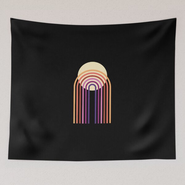 Item preview, Abstract Retro Arch Rainbow Sun Design designed and sold by bezaperina.