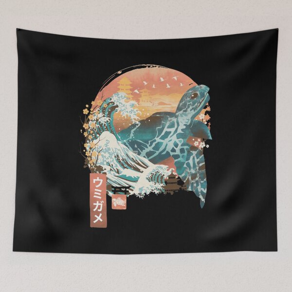 Item preview, Sea Turtle Ukiyo-e Wave Japan Art designed and sold by ALISOERICKSONS.