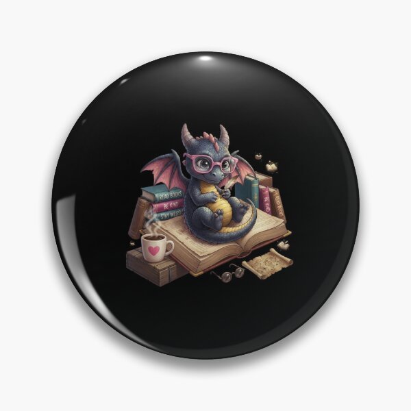 Item preview, Cute Book Dragon Reading Fantasy Book Lover Design designed and sold by Ostericaimusa.