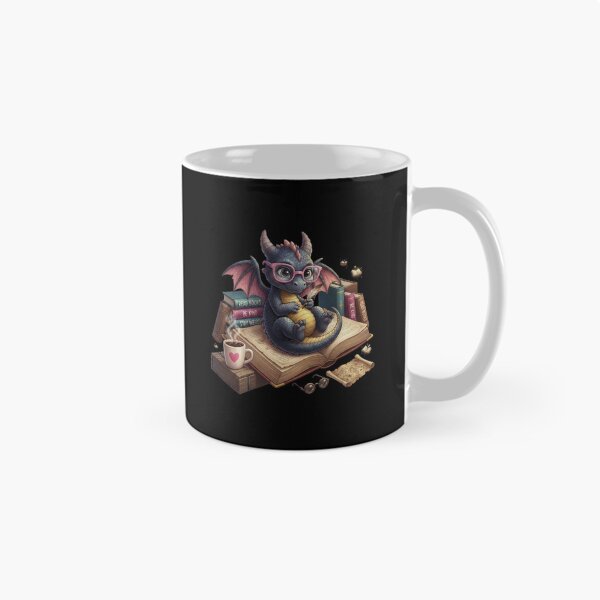 Item preview, Cute Book Dragon Reading Fantasy Book Lover Design designed and sold by Ostericaimusa.