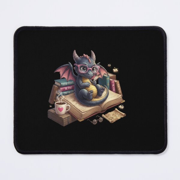 Item preview, Cute Book Dragon Reading Fantasy Book Lover Design designed and sold by Ostericaimusa.