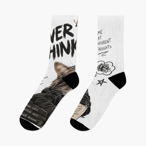 Item preview, Overthinker Cool Cat - Big Dreams Coffee & Books Streetwear designed and sold by GenZFashion000.