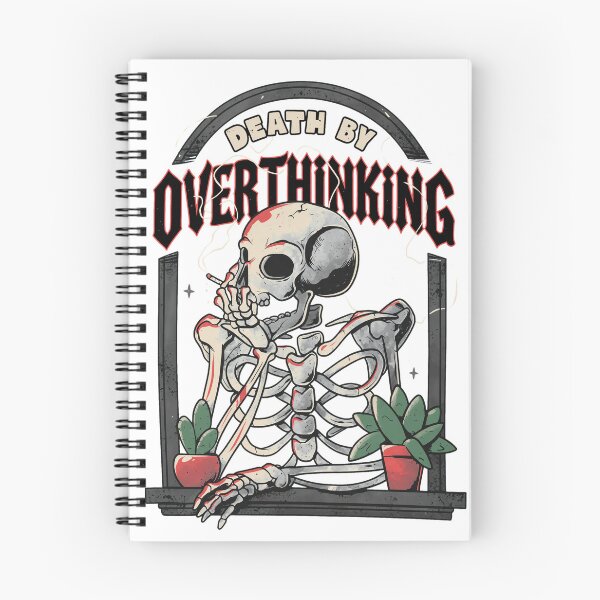 Item preview, Death By Overthinking Skeleton Window  designed and sold by Tristayer.