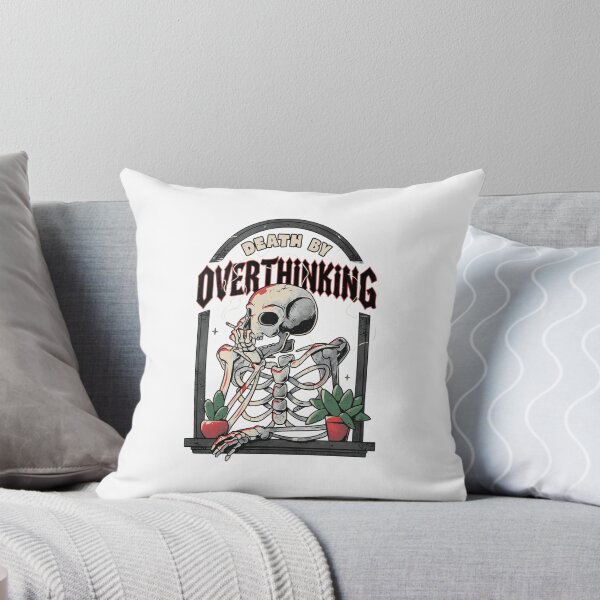 Item preview, Death By Overthinking Skeleton Window  designed and sold by Tristayer.