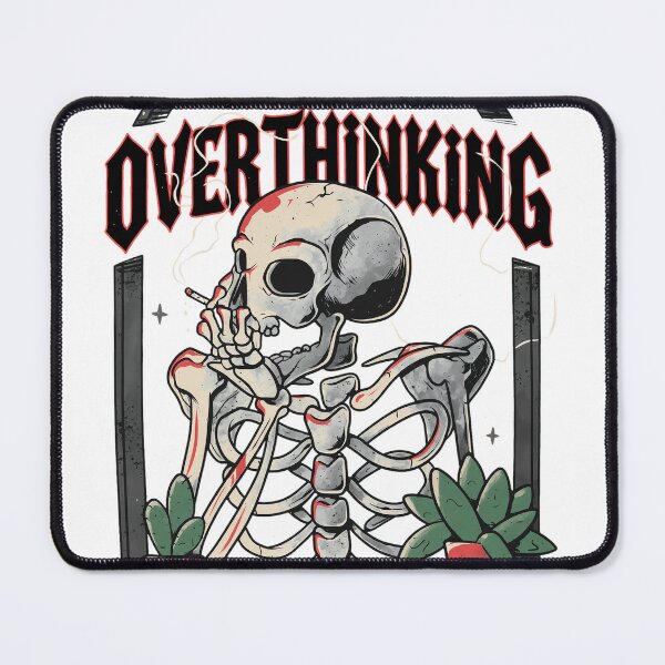 Item preview, Death By Overthinking Skeleton Window  designed and sold by Tristayer.