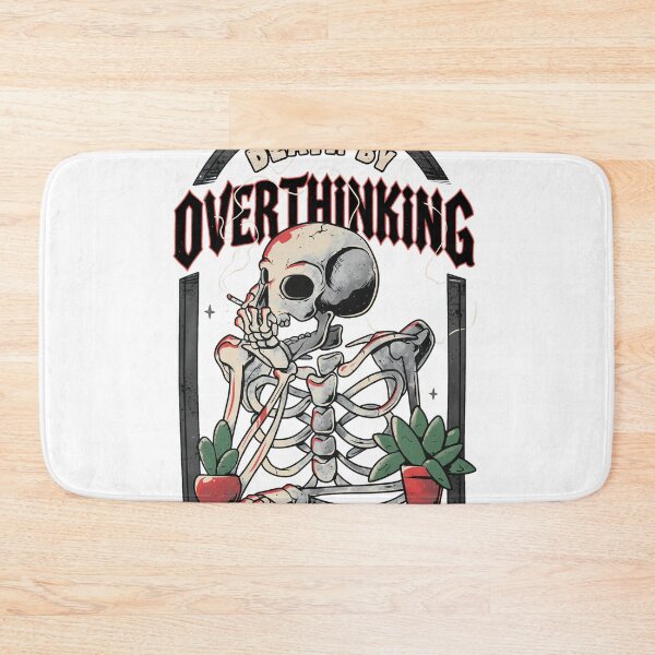 Item preview, Death By Overthinking Skeleton Window  designed and sold by Tristayer.