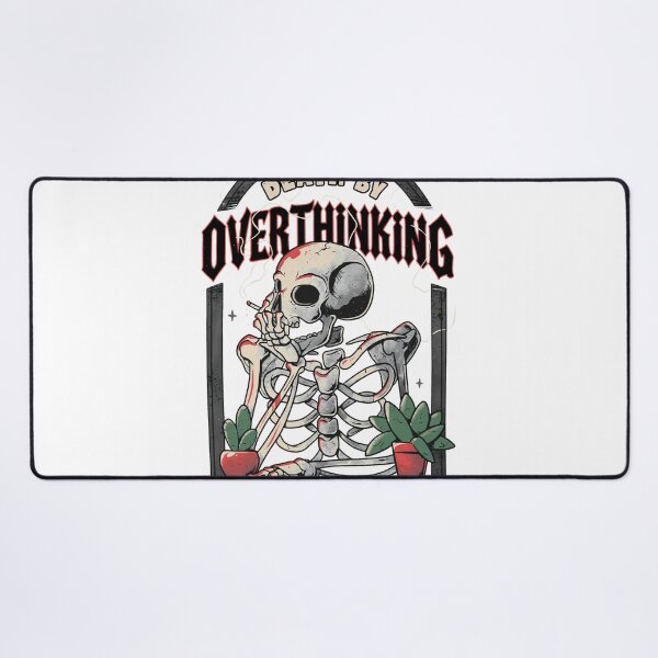 Item preview, Death By Overthinking Skeleton Window  designed and sold by Tristayer.