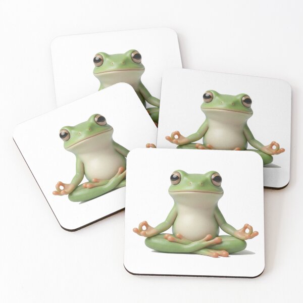 Item preview, Meditating Frog in Zen Pose designed and sold by meghnad.