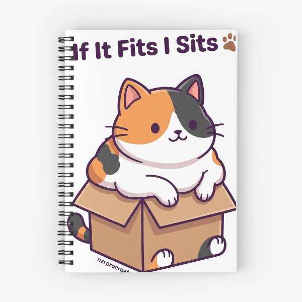 Item preview, If It Fits I Sits Cute Cat designed and sold by NzrProcreate.