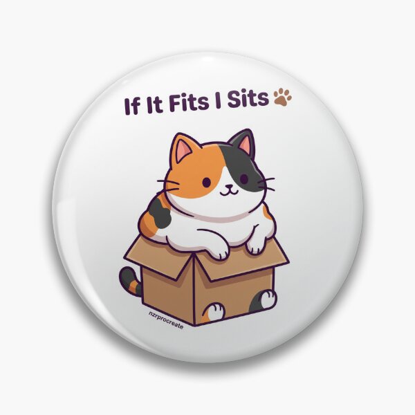 Item preview, If It Fits I Sits Cute Cat designed and sold by NzrProcreate.