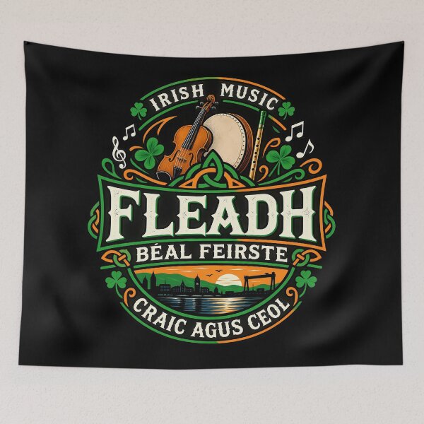Item preview, Irish Music Belfast Emblem designed and sold by Eddiepublic.