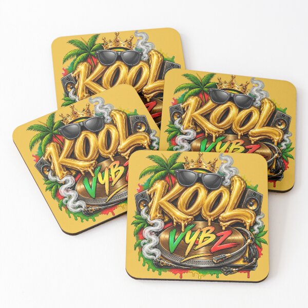 Item preview, Kool Vybz Reggae Dancehall DJ Turntable Gold Crown Sunglasses Art designed and sold by digitalbob60.