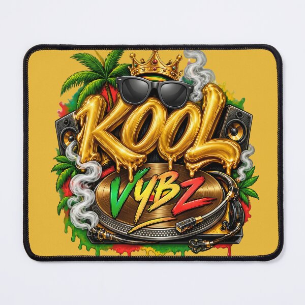 Item preview, Kool Vybz Reggae Dancehall DJ Turntable Gold Crown Sunglasses Art designed and sold by digitalbob60.