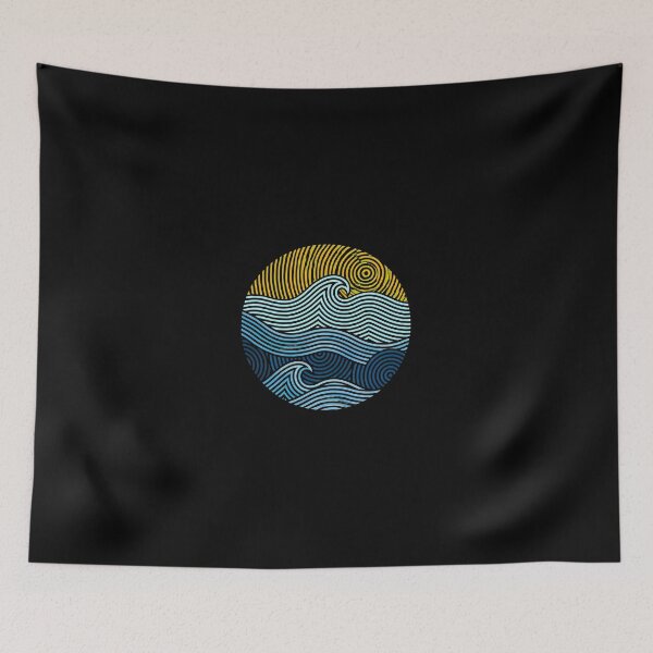 Item preview, Abstract Sun and Waves Circular Design designed and sold by helencacu.