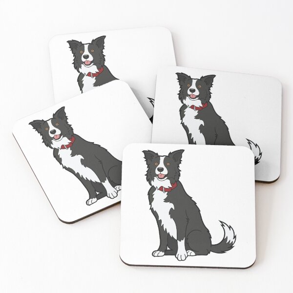 Item preview, Festive Border Collie Christmas Dog with Red Collar designed and sold by Bluek9sDesign.