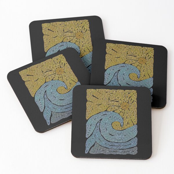 Item preview, Abstract Sun Wave Maze Art designed and sold by fetzrolfs.