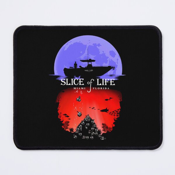 Item preview, Slice of Life Miami Florida Night Ocean Moon Boat designed and sold by WarraCharpie.