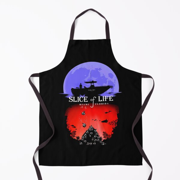 Item preview, Slice of Life Miami Florida Night Ocean Moon Boat designed and sold by WarraCharpie.