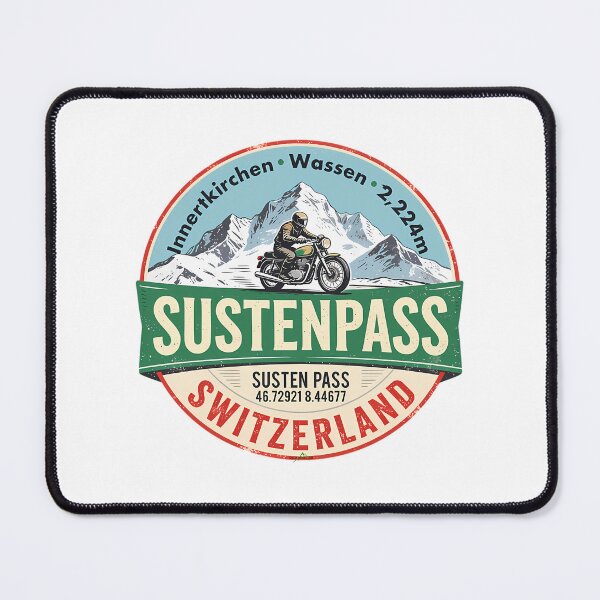 Item preview, Susten Pass Sustenpass Switzerland Suisse Schweiz Motorcycle Sticker Tshirt 05 designed and sold by MemesRetails.