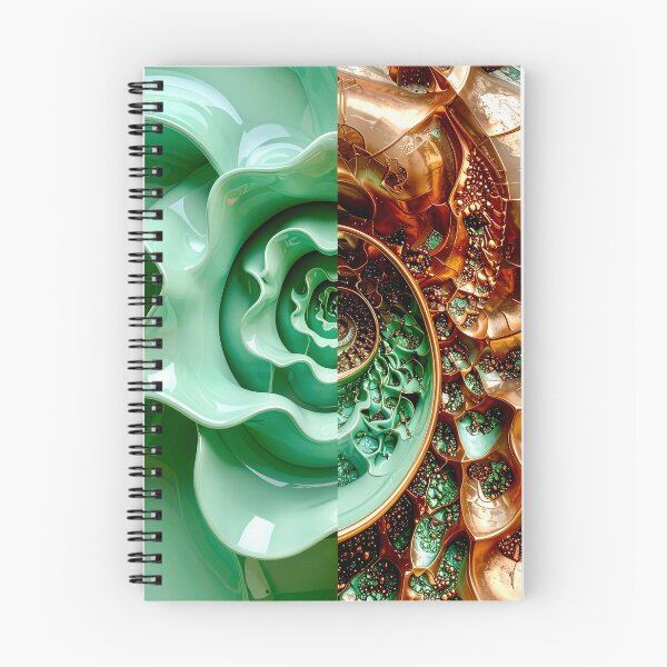 Item preview, Celadon Wave and Metallic Copper Vortex designed and sold by Vicky Brago-Mitchell®.