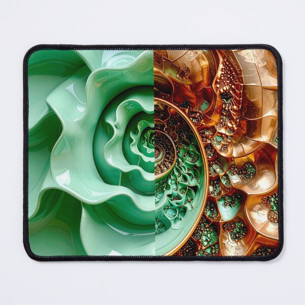 Item preview, Celadon Wave and Metallic Copper Vortex designed and sold by Vicky Brago-Mitchell®.