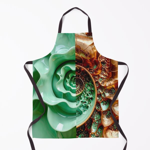 Item preview, Celadon Wave and Metallic Copper Vortex designed and sold by Vicky Brago-Mitchell®.
