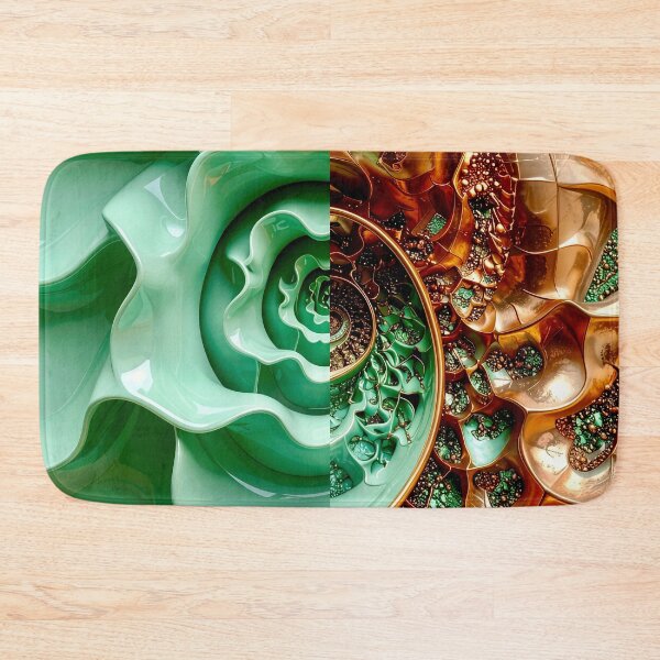Item preview, Celadon Wave and Metallic Copper Vortex designed and sold by Vicky Brago-Mitchell®.