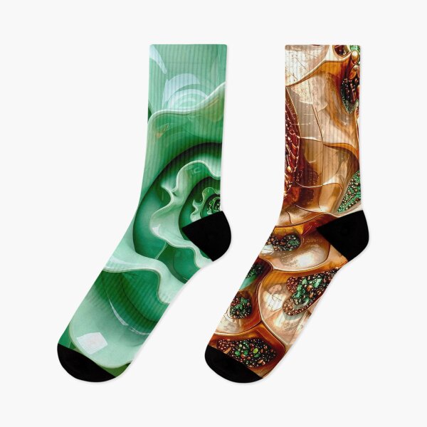 Item preview, Celadon Wave and Metallic Copper Vortex designed and sold by Vicky Brago-Mitchell®.