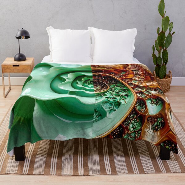 Item preview, Celadon Wave and Metallic Copper Vortex designed and sold by Vicky Brago-Mitchell®.