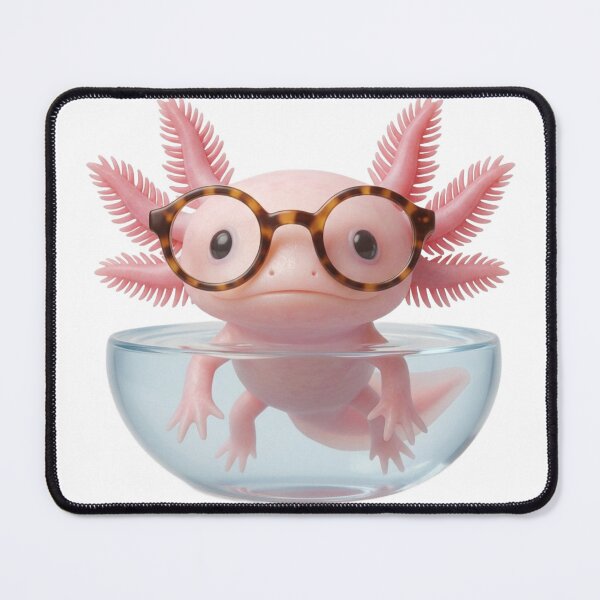Item preview, Smart Axolotl with Glasses in Bowl designed and sold by meghnad.