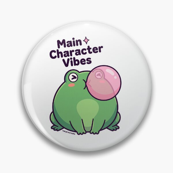Item preview, Main Character Vibes Cute Frog Bubblegum designed and sold by NzrProcreate.