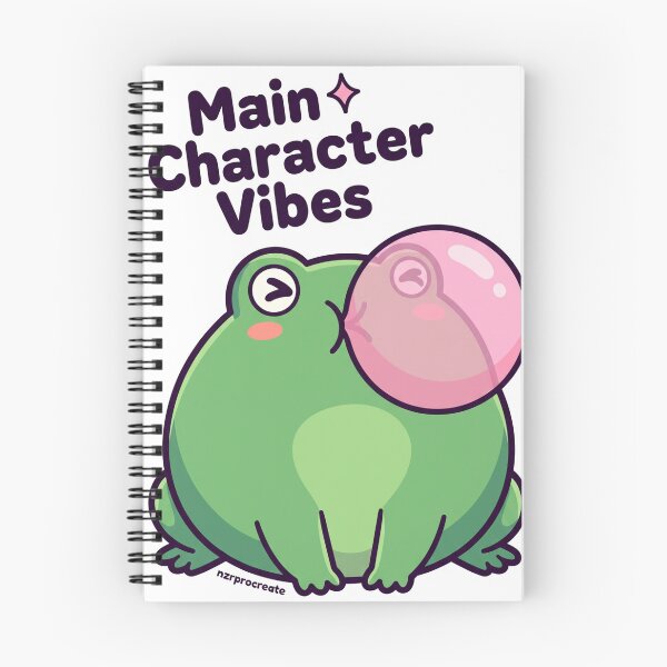 Item preview, Main Character Vibes Cute Frog Bubblegum designed and sold by NzrProcreate.