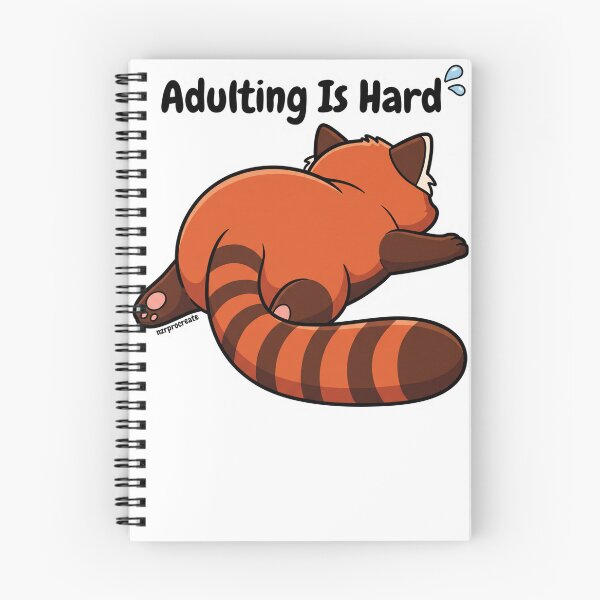 Item preview, Funny Red Panda Adulting Is Hard designed and sold by NzrProcreate.