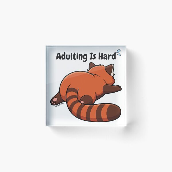 Item preview, Funny Red Panda Adulting Is Hard designed and sold by NzrProcreate.